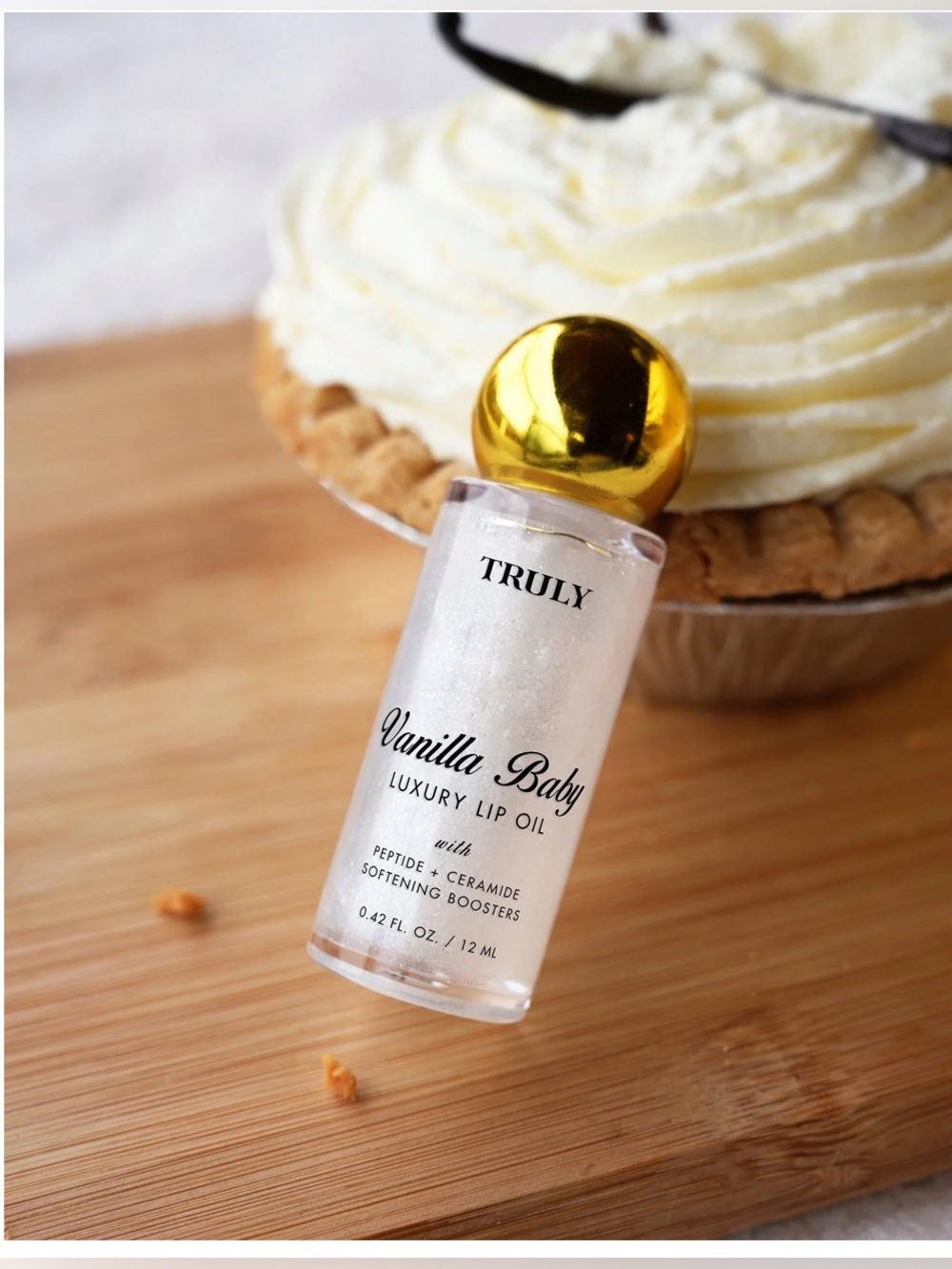 TRULY Vanilla Baby Luxury Lip Oil with Gold Cap